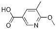 Molecular Structure of 1211531-94-0 (6-Methoxy-5-Methyl-nicotinic acid)
